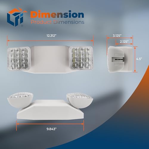 Hardwired LED Emergency Light with Battery Backup