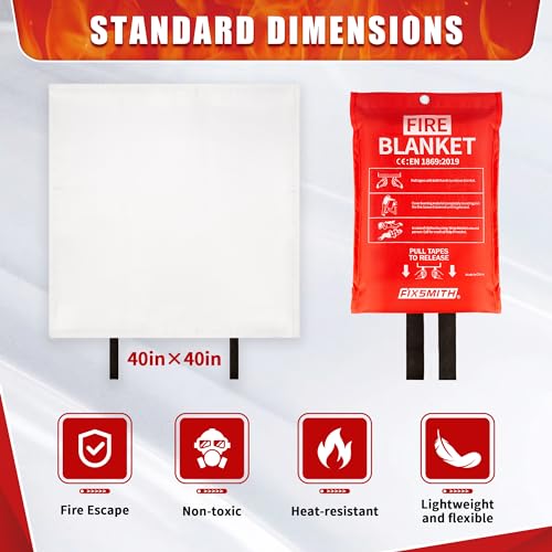 FIXSMITH Emergency Fire Blanket for Home Safety