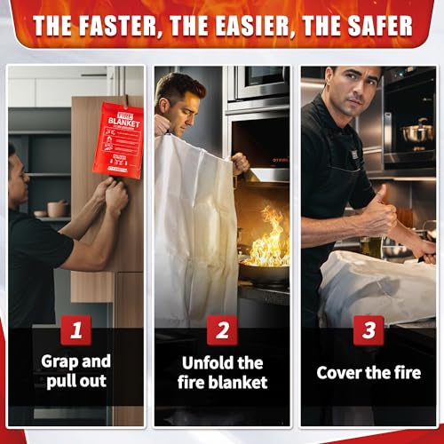 FIXSMITH Emergency Fire Blanket for Home Safety