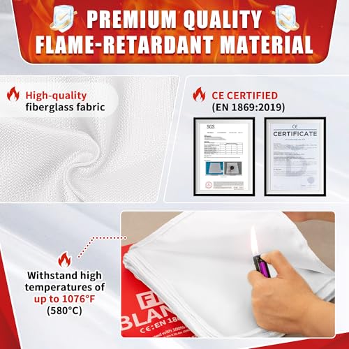 FIXSMITH Emergency Fire Blanket for Home Safety