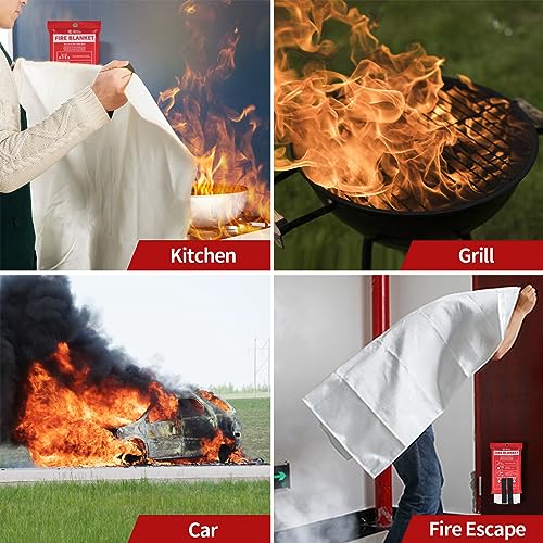 RHINO RESCUE Fire Blanket - 40" Fiberglass Protection
