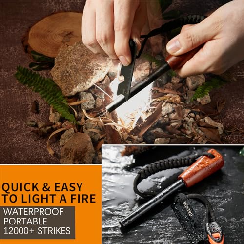 Handmade Fire Starter Kit with Wooden Handle