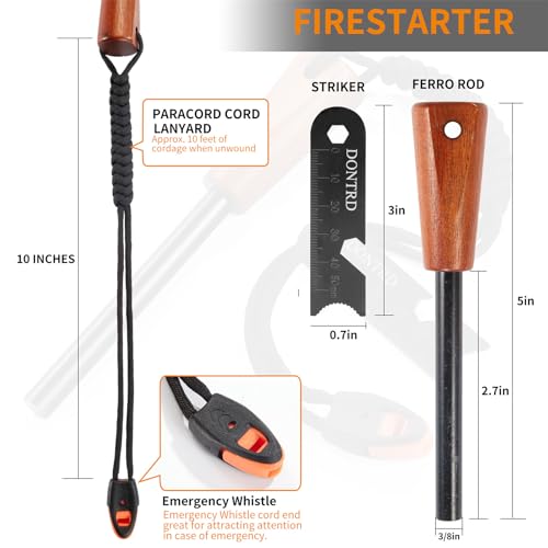 Handmade Fire Starter Kit with Wooden Handle
