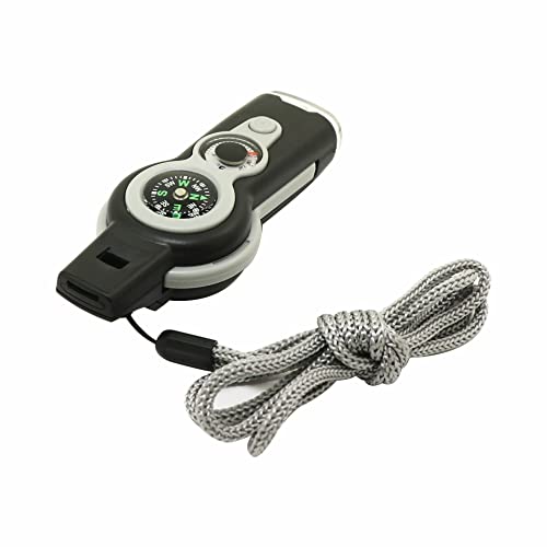 7-in-1 Survival Whistle with LED Compass