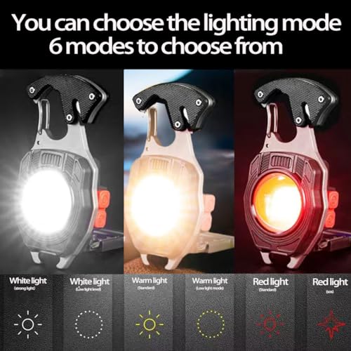 Versatile COB Keychain Flashlight with Multiple Modes