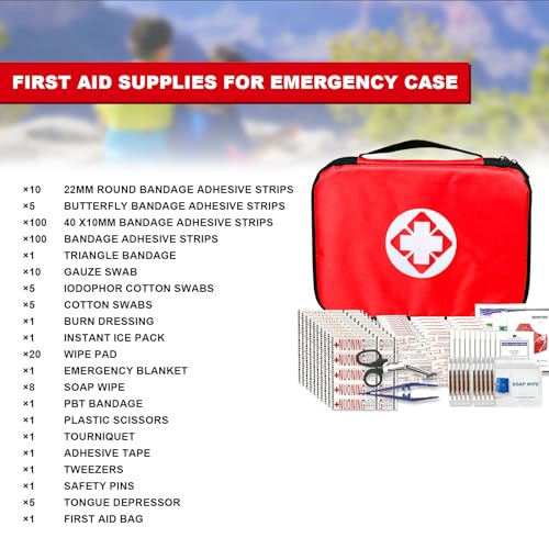 300PCS Portable First Aid Survival Kit Essentials