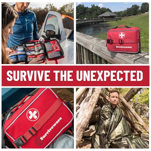 Surviveware Premium First Aid Kit - Large Red