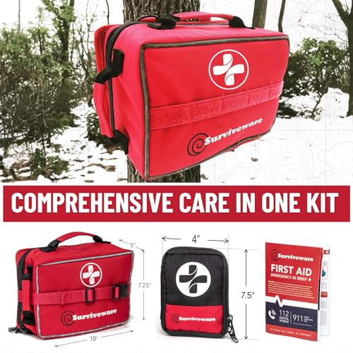 Surviveware Premium First Aid Kit - Large Red