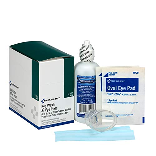 6-Piece Eye Wash Kit with Rinse & Pads