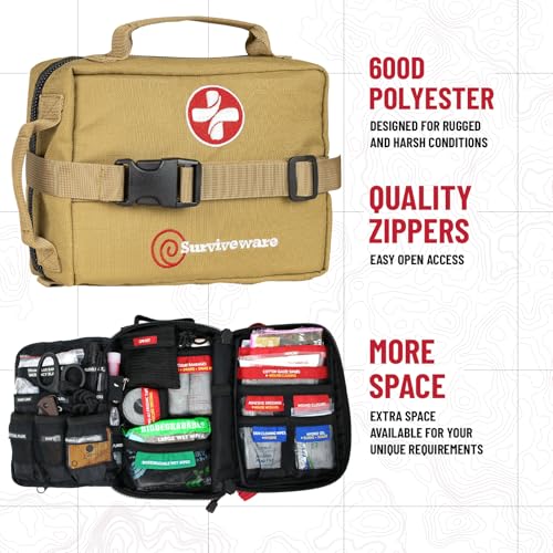 Surviveware Premium Survival First Aid Kit - Medium