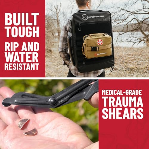 Surviveware Premium Survival First Aid Kit - Medium