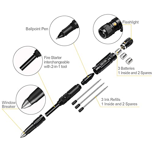 Tactical Pen Multitool Pen Dad Gifts for Men Who Wants Nothing, Father Day Gifts from Daughter, Valentine's Day Gifts for Him,Birthday Gifts for Dad Men,Grandpa Tools Gadgets for Men