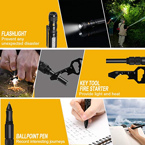 Tactical Pen Multitool Pen Dad Gifts for Men Who Wants Nothing, Father Day Gifts from Daughter, Valentine's Day Gifts for Him,Birthday Gifts for Dad Men,Grandpa Tools Gadgets for Men