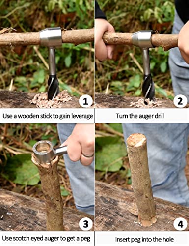 Multi-Use Manual Drill Tool for Outdoor Survival