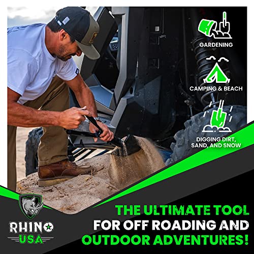RHINO USA Heavy Duty Folding Survival Shovel