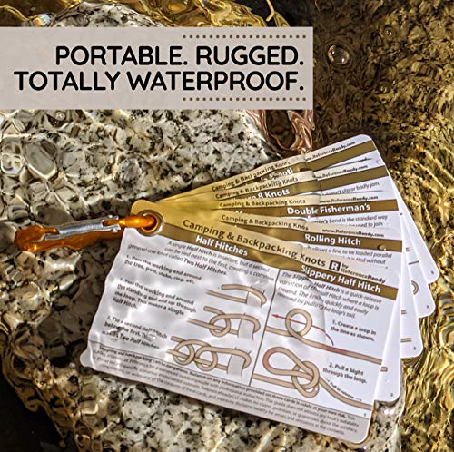 Outdoor Knot Tying Cards with Mini Carabiner