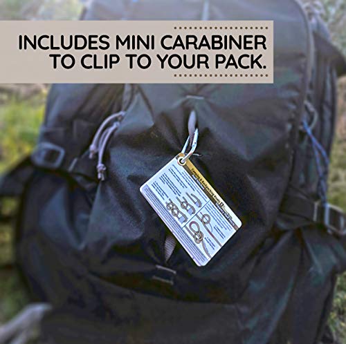 Outdoor Knot Tying Cards with Mini Carabiner