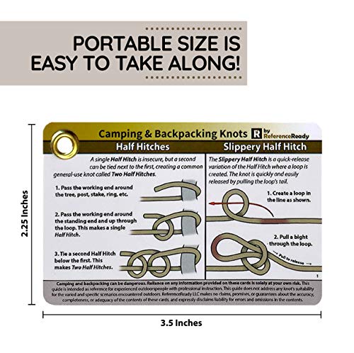 Outdoor Knot Tying Cards with Mini Carabiner