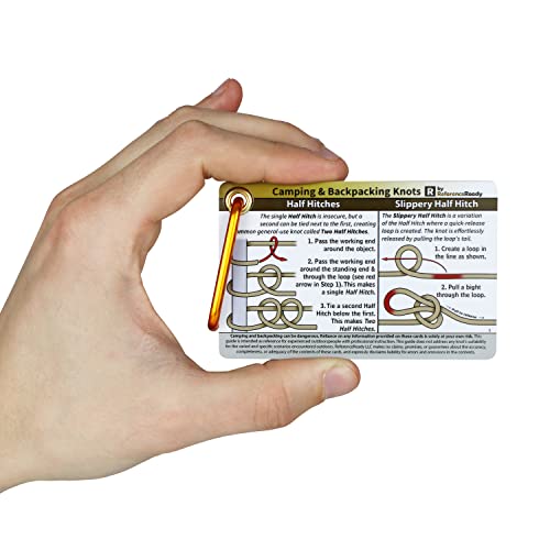 Outdoor Knot Tying Cards with Mini Carabiner