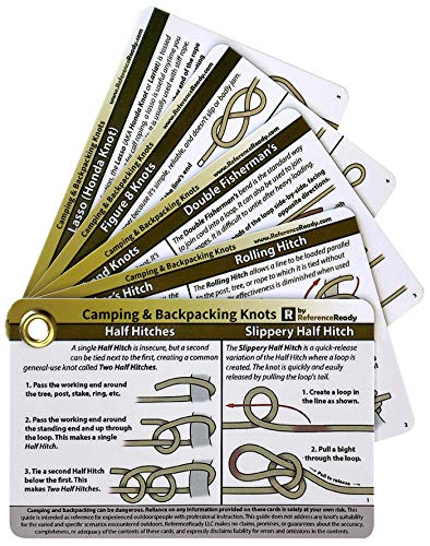 Outdoor Knot Tying Cards with Mini Carabiner
