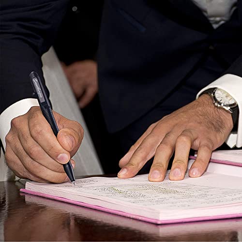 SMOOTHERPRO Bolt Action Pen Compatible with Pilot G2 Refill Durable Stainless Steel Clip for EDC Use Signature in Office School Color Black (TG205)