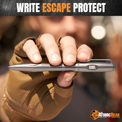 Self Defense Tactical EDC Pen, Car Window Glass Breaker, Emergency & Survival Military Pens For All Weather With 2 Ink cartridges, Cool Gadget for Men and Women