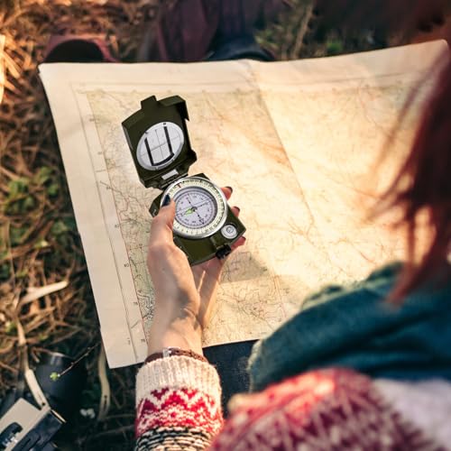 Pocket-Sized Waterproof Tactical Hiking Compass