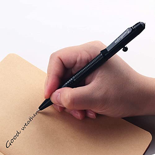 SMOOTHERPRO Bolt Action Pen Compatible with Pilot G2 Refill Durable Stainless Steel Clip for EDC Use Signature in Office School Color Black (TG205)