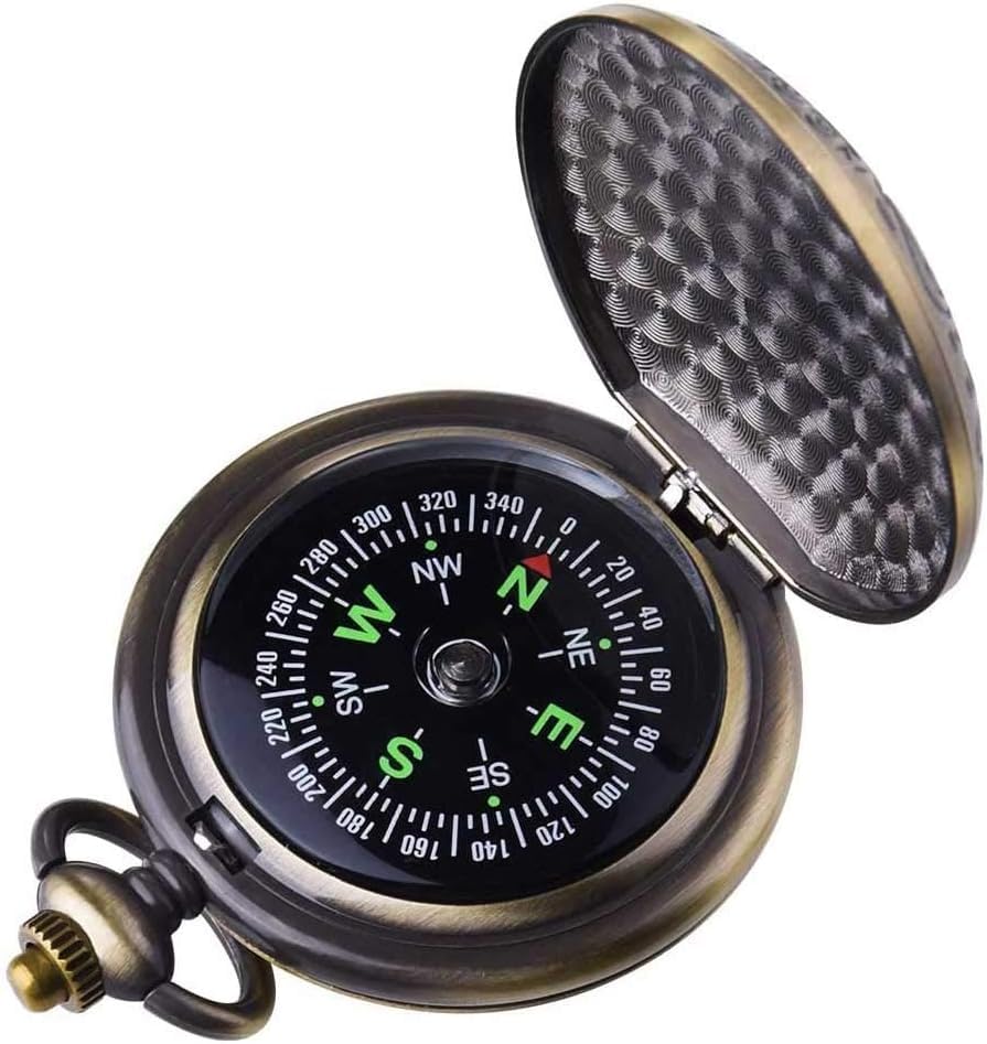 Retro Waterproof Pocket Compass for Outdoor Adventures
