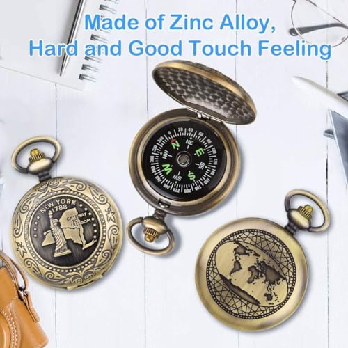 Retro Waterproof Pocket Compass for Outdoor Adventures