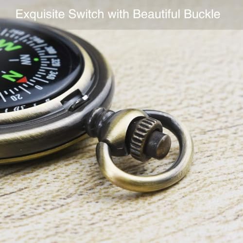 Retro Waterproof Pocket Compass for Outdoor Adventures