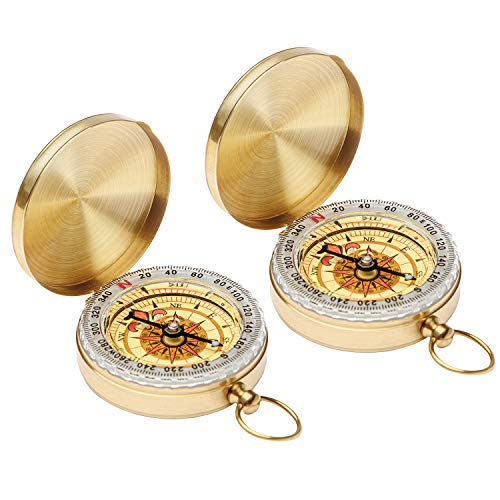 Dual Metal Pocket Compass for Hiking and Camping