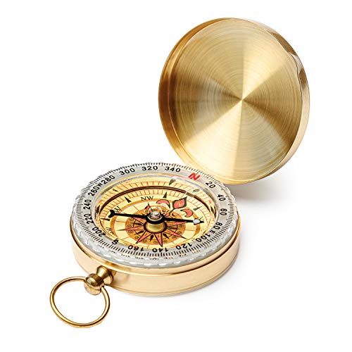 Dual Metal Pocket Compass for Hiking and Camping