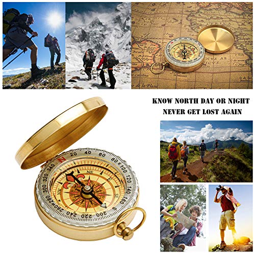 Dual Metal Pocket Compass for Hiking and Camping