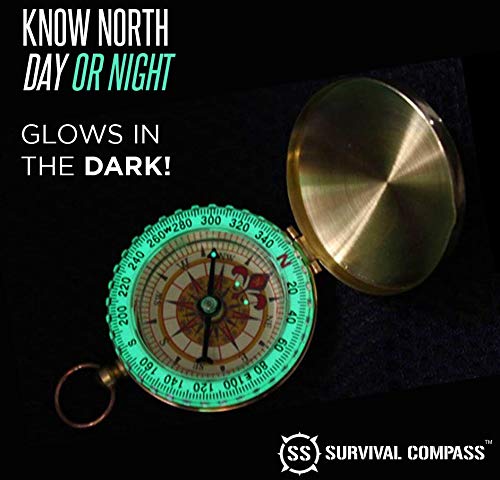 Glow-in-the-Dark Military Compass for Navigation