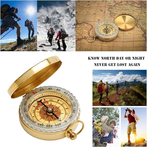 Metal Pocket Compass for Camping and Navigation