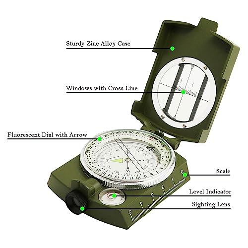 Pocket-Sized Waterproof Survival Hiking Compass