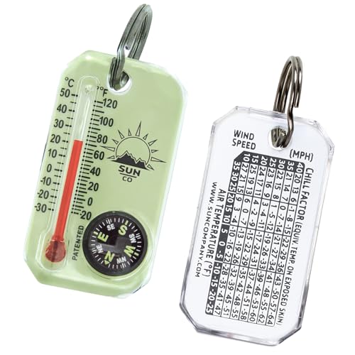 LumaGage Glow-in-the-Dark Compass & Thermometer