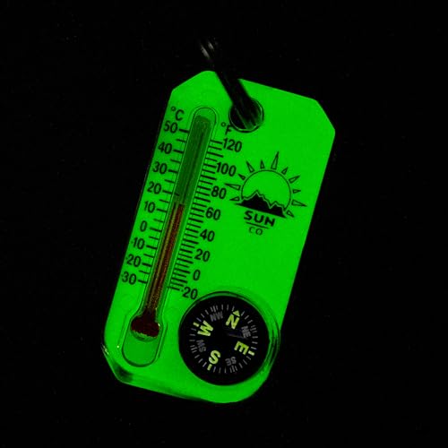 LumaGage Glow-in-the-Dark Compass & Thermometer