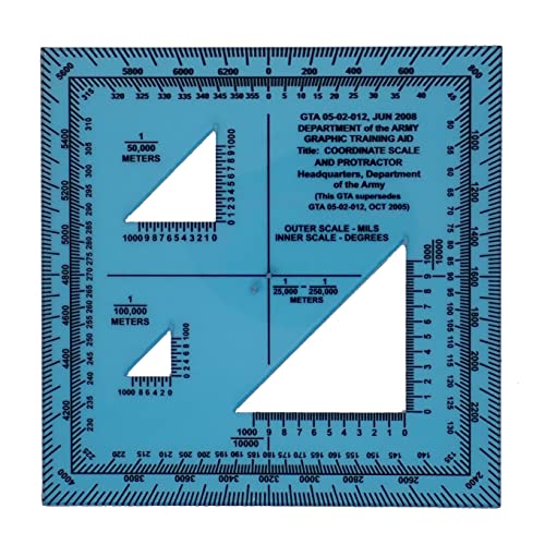 Precision Navigation Protractor and Coordinate Scale