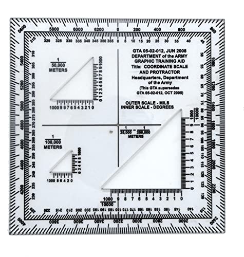 Precision Navigation Protractor and Coordinate Scale