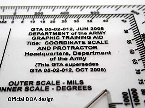 Precision Navigation Protractor and Coordinate Scale