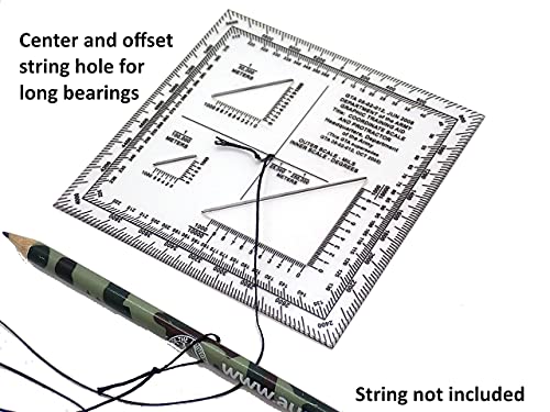 Precision Navigation Protractor and Coordinate Scale
