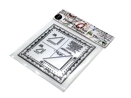 Precision Navigation Protractor and Coordinate Scale