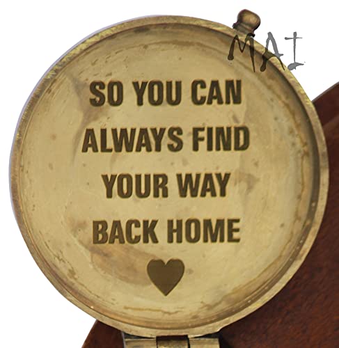 Antique Engraved Camping Pocket Compass for Navigation