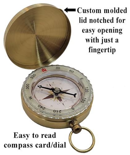 Glow in the Dark Waterproof Brass Pocket Compass