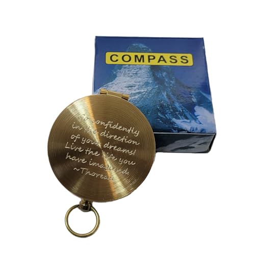 Glow in the Dark Waterproof Brass Pocket Compass