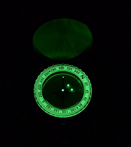 Glow in the Dark Waterproof Brass Pocket Compass