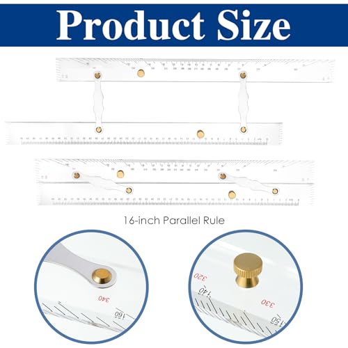 Marine Navigation Set: Ruler, Divider & Protractor