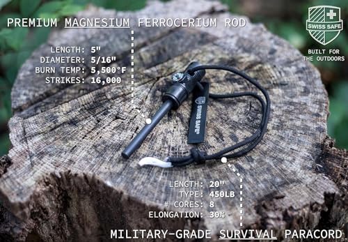 5-in-1 Magnesium Fire Starter Survival Tool
